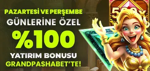 PAZARTESİ VE PERŞEMBE GÜNÜ %100 YATIRIM BONUSU! 